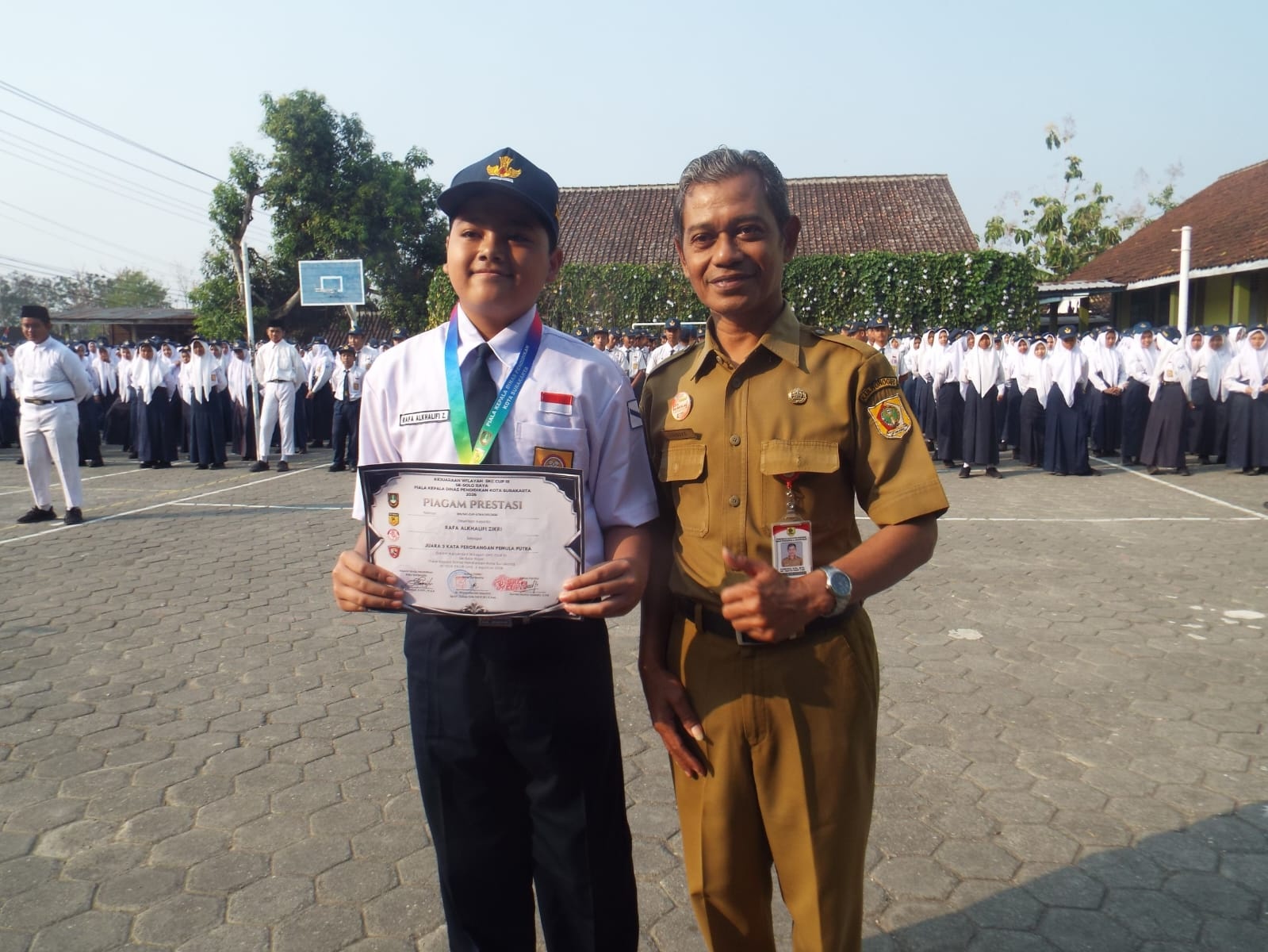 SPENSABA Berprestasi Apresiasi Siswa Berprestasi, Rafa Alkhalifi Zikri Raih Juara III Karate Tingkat Solo Raya