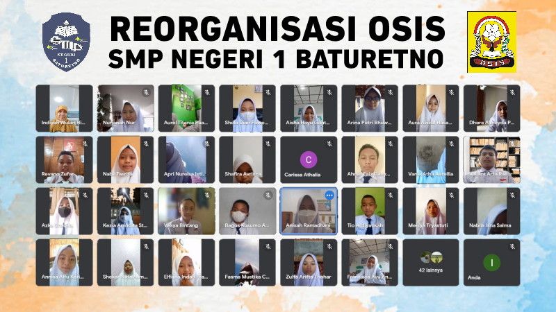 Reorganisasi Pengurus OSIS SMP Negeri 1 Baturetno Tahun 2021/2022